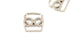Silver Two Circle Belt Buckle Metal Piece NTN00051